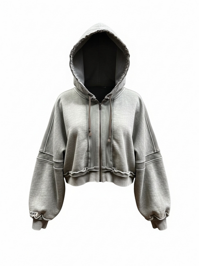 Oversized Zip Hoodie - Washed Mineral